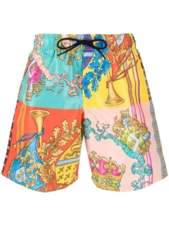 Versace Short De Bain à Imprimé Baroque 5X000 MULTICOLOR