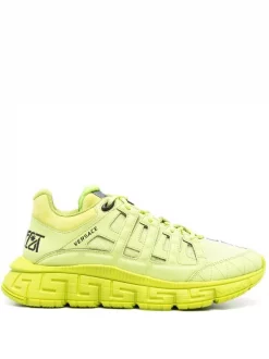 Versace Baskets Trigeca à Lacets 1GB00 CITRON