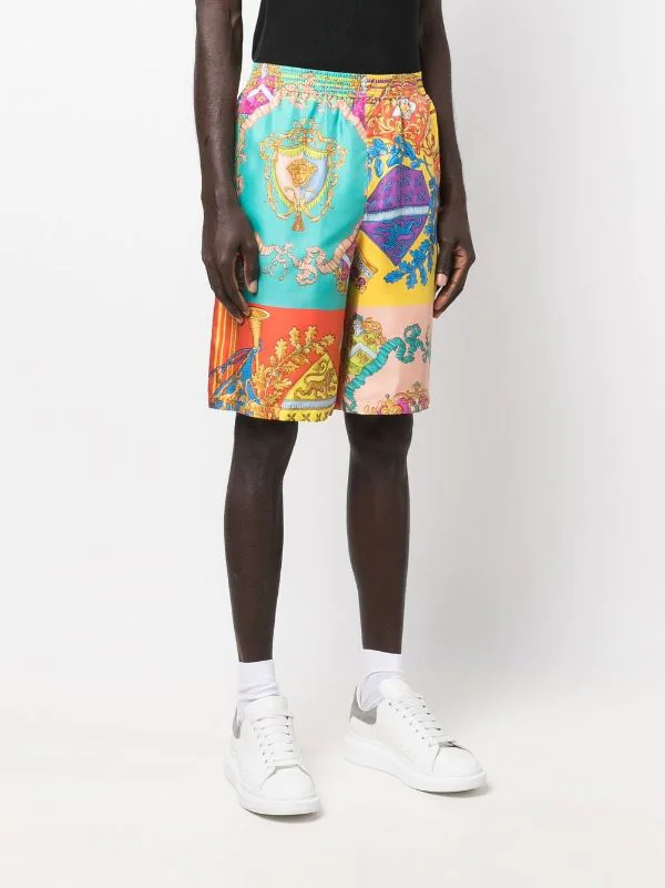 ( Nouvelle Collection ) Versace Short Royal Rebellion En Soie Homme 3 ( Nouvelle Collection ) Versace Short Royal Rebellion En Soie Homme – Image 3