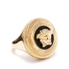 Versace Chevalière à Plaque Medusa 4J120 VERSACEGOLD BLACK