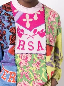 ( Nouvelle Collection ) Versace 6X110 MULTICOLOR Pull à Design Patchwork Homme -Pas Cher Versace Boutique 17682079 38920198 600