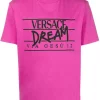 ( Nouvelle Collection ) Versace T-shirt à Slogan Imprimé Homme