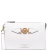 Versace Pochette En Cuir à Logo Madusa 1W00V OPTICAL WHITE/ VERSACE GOLD