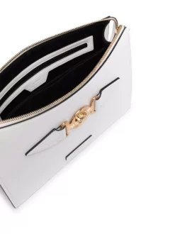 Versace Pochette En Cuir à Logo Madusa 1W00V OPTICAL WHITE/ VERSACE GOLD -Pas Cher Versace Boutique 17682091 38466135 600
