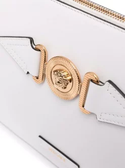 Versace Pochette En Cuir à Logo Madusa 1W00V OPTICAL WHITE/ VERSACE GOLD -Pas Cher Versace Boutique 17682091 38466138 600