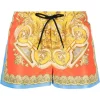 ( Nouvelle Collection ) Versace Short De Bain Barocco Goddess 5L290 DARK ORCHID+SUN