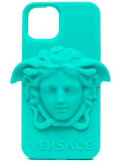 ( Nouvelle Collection ) Versace 1V560 TURQUOISE Coque D'iPhone 13 à Détail Medusa Homme