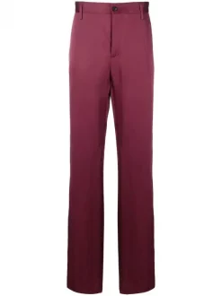 ( Nouvelle Collection ) Versace Pantalon De Costume à Coupe Droite 1R580 DARK BORDEAUX