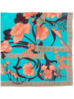 ( Nouvelle Collection ) Versace Foulard En Soie à Fleurs Femme