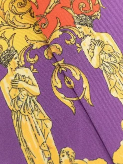 ( Nouvelle Collection ) Versace 5L290 DARK ORCHID+SUN Foulard En Soie à Imprimé Baroque Femme -Pas Cher Versace Boutique 17682133 38101498 600
