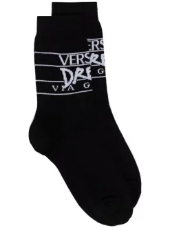 ( Nouvelle Collection ) Versace Chaussettes Dream à Logo Imprimé Femme