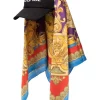( Nouvelle Collection ) Versace Casquette Barocco En Soie à Détail De Foulard Homme