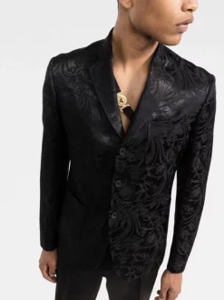 ( Nouvelle Collection ) Versace Blazer Medusa Biggie En Jacquard 1B000 BLACK -Pas Cher Versace Boutique 17683002 3f8cc088 eaaa 4058 91ea f3cf73b94838 600