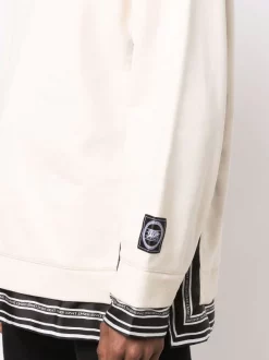 ( Nouvelle Collection ) Versace 1K100 Ecru Sweat à Bords Contrastants Homme -Pas Cher Versace Boutique 17683003 38916293 600