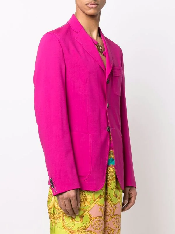 ( Nouvelle Collection ) Versace 1PE70 FUXIA Blazer à Détail Medusa Homme 3 ( Nouvelle Collection ) Versace 1PE70 FUXIA Blazer à Détail Medusa Homme – Image 3