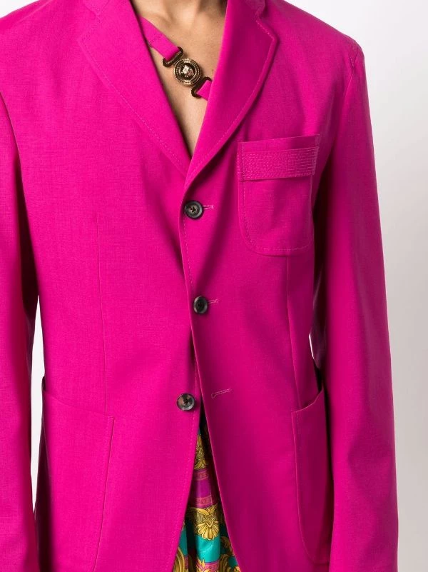 ( Nouvelle Collection ) Versace 1PE70 FUXIA Blazer à Détail Medusa Homme 5 ( Nouvelle Collection ) Versace 1PE70 FUXIA Blazer à Détail Medusa Homme – Image 5