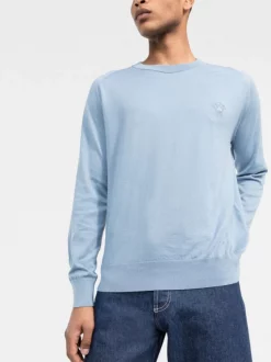 ( Nouvelle Collection ) Versace 1V540 LIGHT BLUE Pull En Maille Fine à Motif Medusa Brodé Homme -Pas Cher Versace Boutique 17683007 b85af17b 3104 49c0 889e e22aca636dd8 600