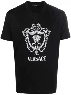 ( Nouvelle Collection ) Versace T-shirt à Imprimé Medusa 1B000 BLACK