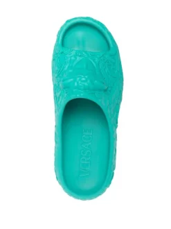 ( Nouvelle Collection ) Versace 1V560 TURQUOISE Claquettes Medusa Dimension Homme -Pas Cher Versace Boutique 17683022 38966026 600