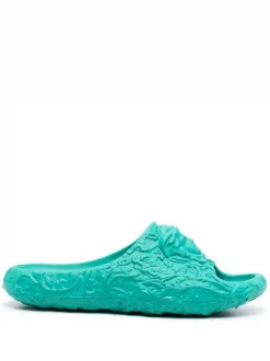 ( Nouvelle Collection ) Versace 1V560 TURQUOISE Claquettes Medusa Dimension Homme