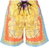 ( Nouvelle Collection ) Versace 5L290 DARK ORCHID SUN Short De Bain à Imprimé Graphique Homme