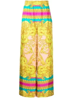 ( Nouvelle Collection ) Versace Pantalon Palazzo à Imprimé Baroque Homme