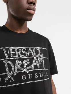 ( Nouvelle Collection ) Versace T-shirt à Ornements En Cristal Homme -Pas Cher Versace Boutique 17683034 fd4d650e 54e5 4a79 b8d9 dff40308fe84 600