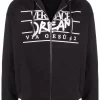 ( Nouvelle Collection ) Versace 1B000 BLACK Hoodie Zippé à Logo Imprimé Homme