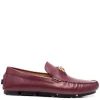 ( Nouvelle Collection ) Versace Mocassins Medusa Head En Cuir 1R09V BORDEAUX ORO VERSACE