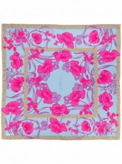 ( Nouvelle Collection ) Versace 5V250 CORNFLOWER PRINT Foulard En Soie à Fleurs Homme -Pas Cher Versace Boutique 17683047 38691864 600