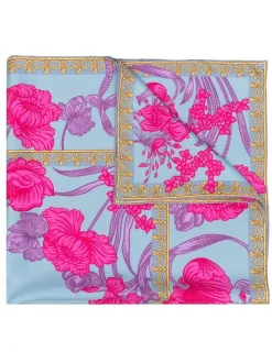 ( Nouvelle Collection ) Versace 5V250 CORNFLOWER PRINT Foulard En Soie à Fleurs Homme