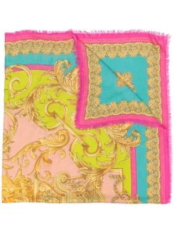 Versace écharpe Barocco Goddess à Franges Femme