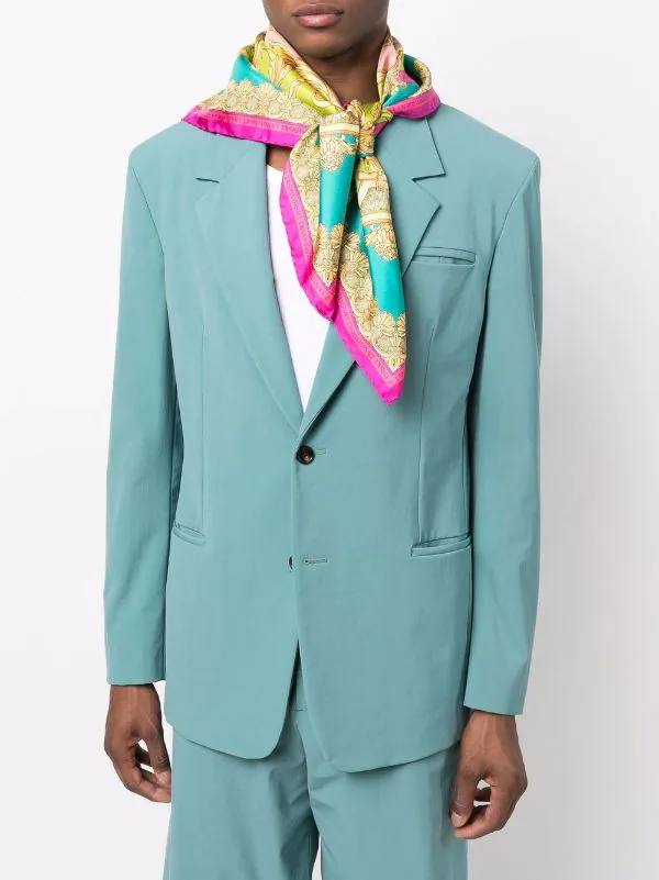 Versace 5P370 MAUVELOUS+CITRON écharpe à Imprimé Baroque Femme 2 Versace 5P370 MAUVELOUS+CITRON écharpe à Imprimé Baroque Femme – Image 2