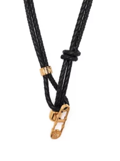 ( Nouvelle Collection ) Versace Collier à Détail Medusa 1B00V BLACK-VERSACEGOLD