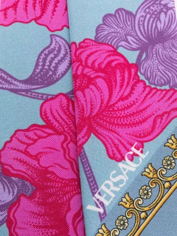 ( Nouvelle Collection ) Versace 5V250 MULTICOLOUR Foulard Fin En Soie à Fleurs Homme 3 ( Nouvelle Collection ) Versace 5V250 MULTICOLOUR Foulard Fin En Soie à Fleurs Homme – Image 3