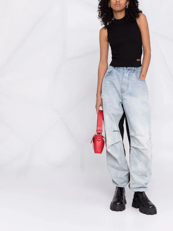 ( Nouvelle Collection ) Versace 1B000 BLACK Haut Sans Manches En Maille Femme 2 ( Nouvelle Collection ) Versace 1B000 BLACK Haut Sans Manches En Maille Femme – Image 2