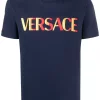 ( Nouvelle Collection ) Versace T-shirt à Logo Brodé 1U830 NAVY