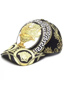 ( Nouvelle Collection ) Versace Casquette à Imprimé Barocco Femme