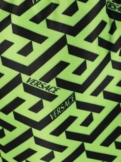 ( Nouvelle Collection ) Versace 5G110 NEON GREEN+ BLACK Short De Bain à Imprimé Greca Homme -Pas Cher Versace Boutique 17694244 37089314 600