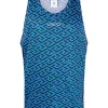 ( Nouvelle Collection ) Versace 6U700 BLUE Débardeur à Imprimé La Greca Homme