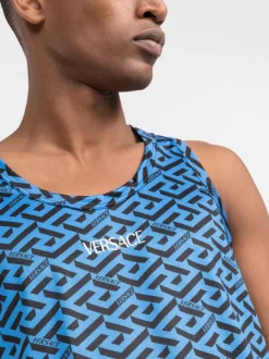 ( Nouvelle Collection ) Versace 6U700 BLUE Débardeur à Imprimé La Greca Homme -Pas Cher Versace Boutique 17694248 a89fdb3f e146 48a2 9b65 92eb6cd3d996 600