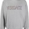 ( Nouvelle Collection ) Versace Sweat à Logo Brodé 1E090 LIGHT GREY
