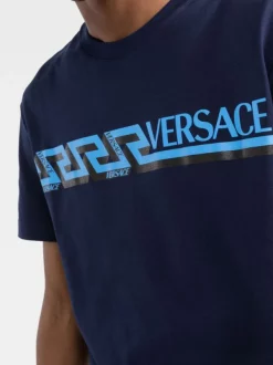( Nouvelle Collection ) Versace T-shirt à Logo Imprimé 1U830 BLUE -Pas Cher Versace Boutique 17695107 755b60fd 3ae8 4415 be18 af48d8c5c07b 600
