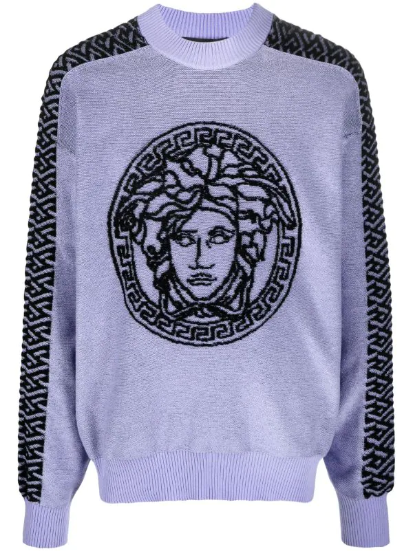 ( Nouvelle Collection ) Versace Sweat à Imprimé Greca 1L720 LILLAC 1 ( Nouvelle Collection ) Versace Sweat à Imprimé Greca 1L720 LILLAC