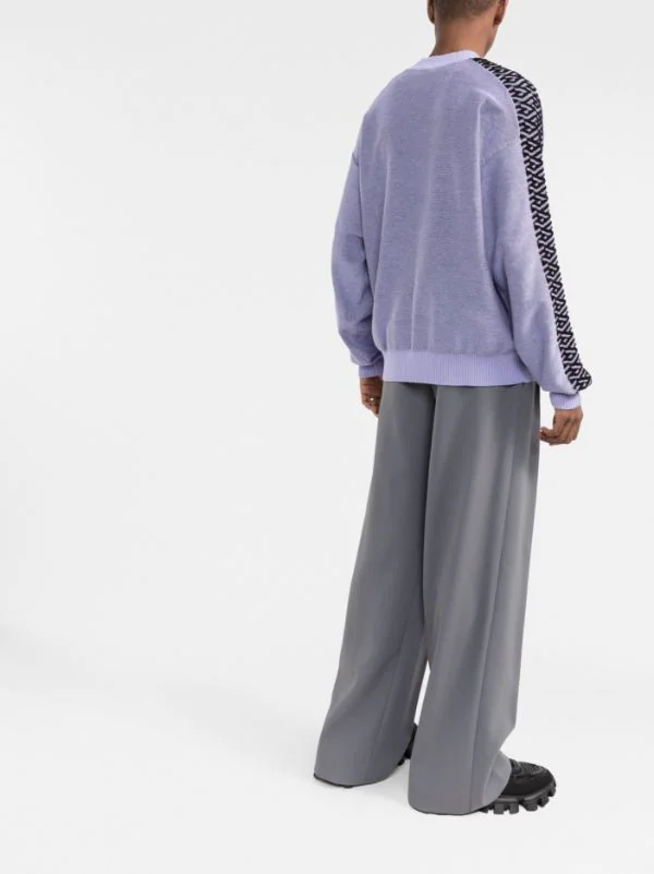 ( Nouvelle Collection ) Versace Sweat à Imprimé Greca 1L720 LILLAC 4 ( Nouvelle Collection ) Versace Sweat à Imprimé Greca 1L720 LILLAC – Image 4