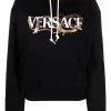 ( Nouvelle Collection ) Versace Hoodie à Logo Imprimé 1B000 BLACK