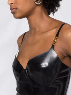 ( Access Edit ) Versace 1B000 NERO Haut Bustier En Latex Femme -Pas Cher Versace Boutique 17698732 37103309 600