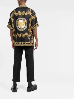 ( Nouvelle Collection ) Versace 5B090 BLACK GOLD Chemise En Soie à Imprimé La Coupe Des Dieux Homme -Pas Cher Versace Boutique 17699184 b179f1e7 e5b1 428e 95e5 bf67fd855e24 600