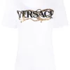 ( Nouvelle Collection ) Versace T-shirt à Logo Imprimé 2W070 WHITE