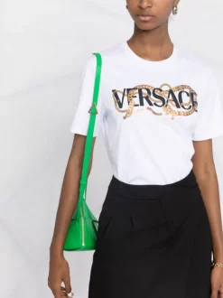 ( Nouvelle Collection ) Versace T-shirt à Logo Imprimé 2W070 WHITE -Pas Cher Versace Boutique 17703511 ad57ebef ce9a 4949 ad6d d1e0e87f952b 600